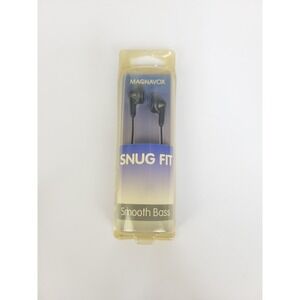 Magnavox Snug Fit Earphones MHP4820-BK – Smooth Bass, 15mm Driver, Silicon Comfo